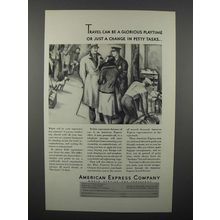1931 American Express Travelers Cheques Ad - Playtime