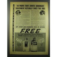 1939 Zonite Antiseptic Ad - Dandruff Treatment