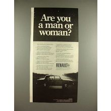 1969 Renault 10 Car Ad - Are you a Man or Woman?