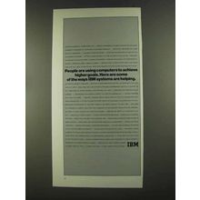 1972 IBM Computers Ad - Higher Goals
