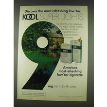 1978 Kool Cigarettes Ad - Discover Refreshing Low Tar
