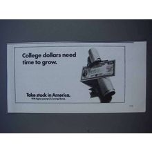 1980 U.S. Savings Bonds Ad - College Dollars Grow