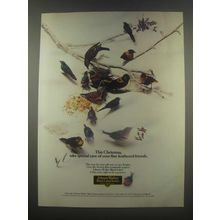 1985 Johnnie Walker Black Label Scotch Ad - Fine Feathered Friends