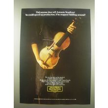 1985 Johnnie Walker Black Label Scotch Ad - Dare Tell Antonio Stradivari