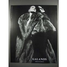 1987 Galanos Fur Coat Fashion Ad