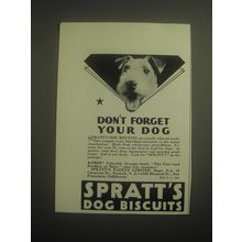 1931 Spratt's Dog Biscuits Ad - Don't forget your dog
