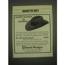 1981 David Morgan Aussie Slouch by Akubra Advertisement - What-to-buy