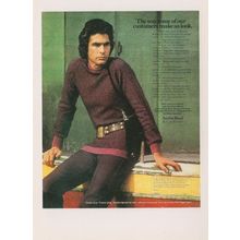 Austin Reed 1970s Glam Rock Mens Fashion Advertising Postcard