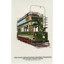 South Metropolitan Electric Tramways Tooting Common Bus Postcard