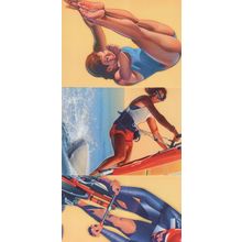 Spring Cycling Womens Diving Centennial Olympic Games 3x Postcard s