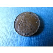 1931 GEORGE V ONE FARTHING FREE POST.