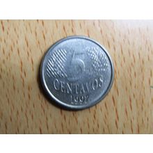 Brazil Brasil 1997 5 Centavos Coin