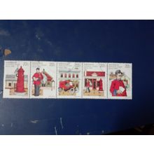 Australia 1980 stamp week strip of 5