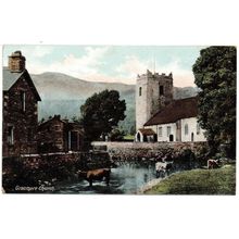 PRINTED POSTCARD OF GRASSMERE CHURCH CUMBRIA (4234)