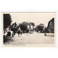Post Office Corner Findon Postcard RP West Sussex
