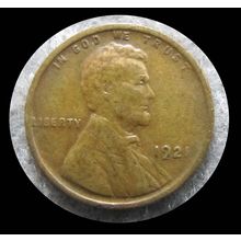 1921 USA 1c Lincoln Wheat Ears Cent Penny Coin #109