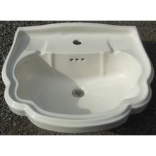 Twyfords Provencale 57cm 1TH Basin in Soft White / Pergammon PV4211