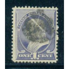 Used 212 1c Benjamin Franklin Barely Clears M01331