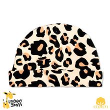 The Laughing Giraffe Baby Beanie Hat[ 0-6M Tan Leopard ]