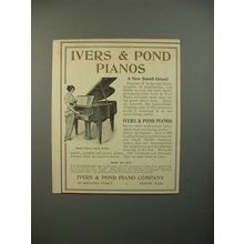 1914 Ivers & Pond Small Grand Piano Ad - NICE!