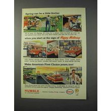 1963 Humble Oil Ad - Spring Can Be a Little Livelier