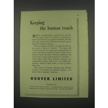 1949 Hoover Limited Ad - Keeping the human touch