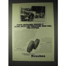 1973 Firestone Transport 500 Wide Oval Tires Ad