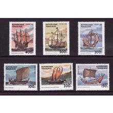 T0G0LAISE 1999 SAILING SHIPS SET 6 VALS UM MINT