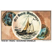 The Old Dutch Fisherman Rotterdam QSL Amateur Marine Mobile Radio Card