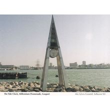 The Tide Clock Gosport Milenium Promenade Hampshire Postcard
