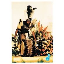 Amazulu African Drum Trival Zulu Musical Instrument Warrior Rare Fierce Postcard