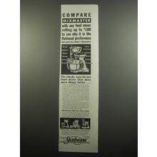 1933 Sunbeam Mixmaster Food Mixer Ad - Compare Mixmaster with any food mixer