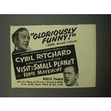 1957 Visit to a Small Planet Play Ad - Gloriously Funny