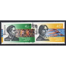 Australia 1996 Centenary of the Modern Olympics - Flack/Durack 2x45c Pair Used