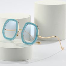 Oversized Cooling Sunglasses Luxury Designer Diamond Shiny Crystal Unisex Uv400