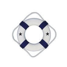 Pack Of 2] Classic White Decorative Lifering with Blue Bands 10""