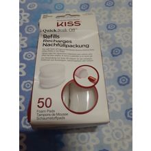 KISS quick soak off refills 50 foam pade for removing artificial nails etc