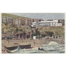 VENTNOR Winter Gardens Pavilion C. T. HOWARD Artist mid 20th C. RPPC Salmon 4178