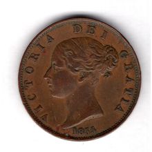 Great Britain. Victoria. Halfpenny 1855. dy18787