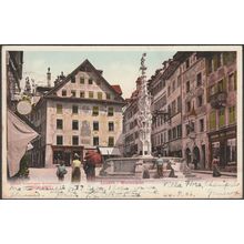 Weinmarkt, Luzern, 1906 - Preis-Karte AK