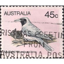 AUSTRALIA, BIRDS, Masked woodswallow, pink 1980, 45c, #2