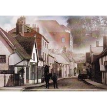 Elderly Men Chatting at Bridge Street Hitchin Hertfordshire Postcard