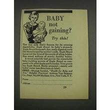 1933 Borden Eagle Brand Milk Ad - Baby Not Gaining?