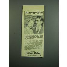1950 Campana Italian Balm Ad - Recently Wed