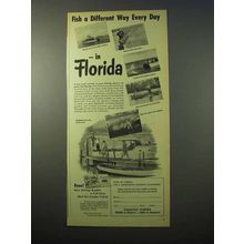 1951 Florida Tourism Ad - Fish a Different Way Every Day