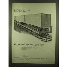 1965 American Trucking Industry ATA Ad - Rail Approach