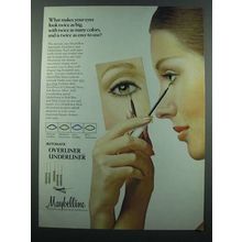 1971 Maybelline Automatic Overliner and Underliner Ad