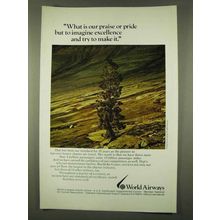 1973 World Airways Ad - Imagine Excellence