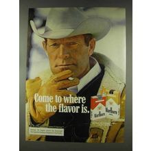 1978 Marlboro Cigarettes Ad - Marlboro Man, Cowboy in Winter