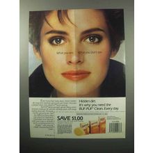 1987 Buf-Puf Facial Sponge Ad - What You Don't See